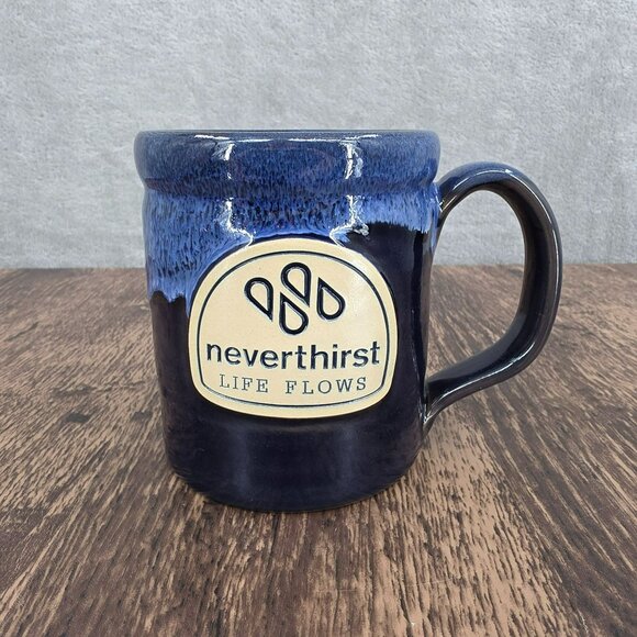 Deneen Pottery Hand Thrown Coffee Mug Never Thirst Life Flows Birmingham Alabama - Picture 1 of 11